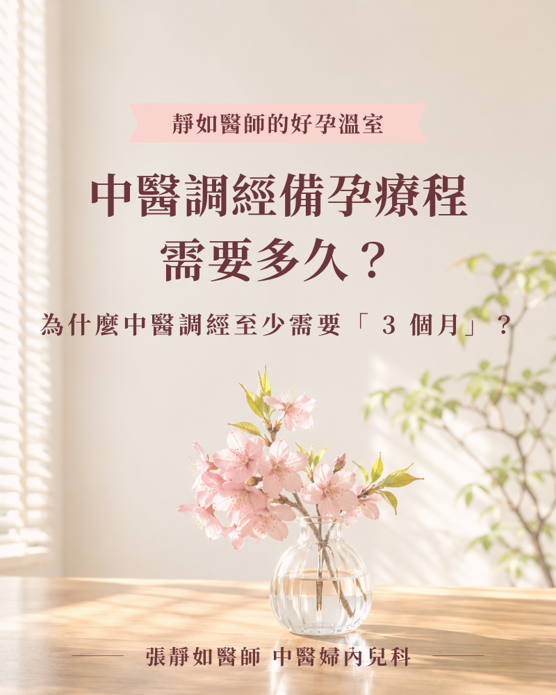 中醫調經備孕療程需要多久？為什麼中醫調經至少需要「 3 個月」？